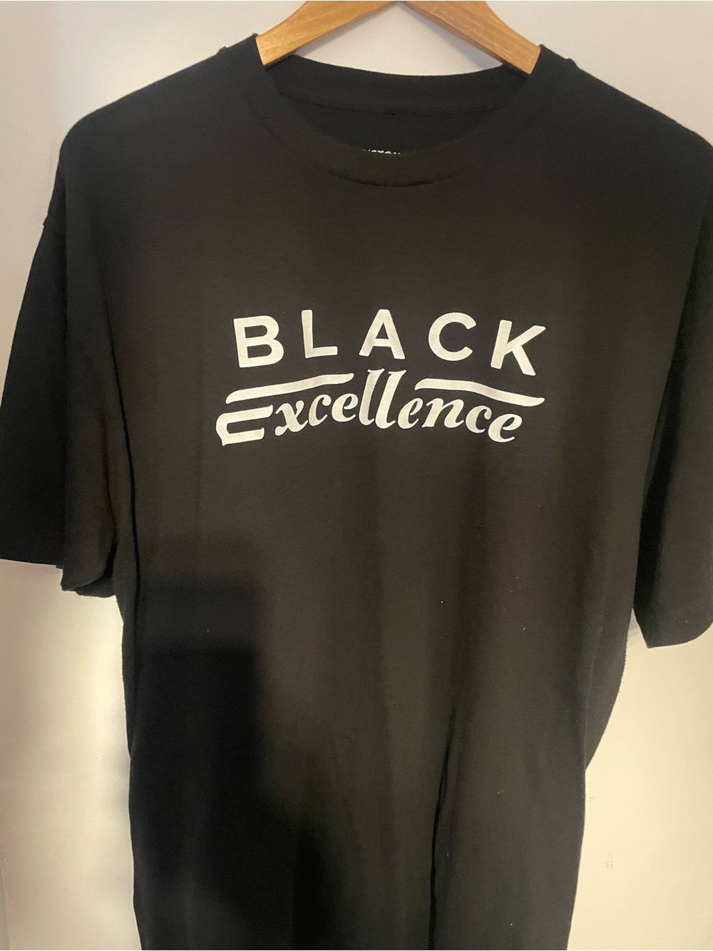 Black Graphic Tee with 'Black Excellence' Print